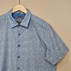 Robert Graham Short Sleeve Button Down Classic Fit L